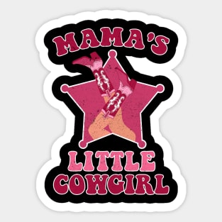 Mama's Little Cowgirl Young Country Fashion Gift For Girl Women Sticker